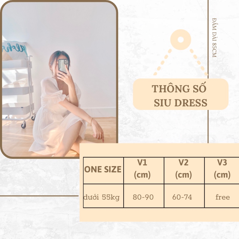 Váy babydoll Blapink Tay Bồng Vải Tơ Ulzzang