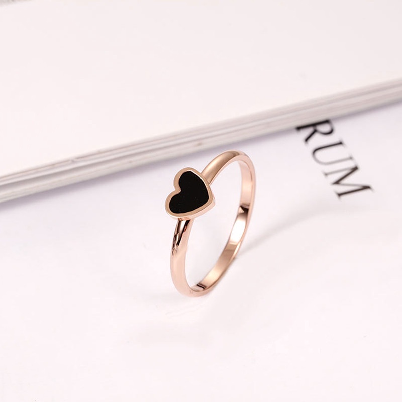 Nhẫn titan nữ TITAN NGUYÊN CHẤT KHÔNG GỈ mặt trái tim xinh xắn dễ thương mẫu mới nhất 2022