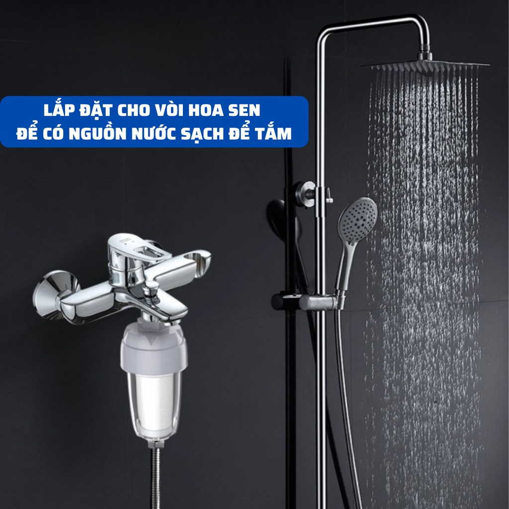 Bộ Lọc Nước Đầu Nguồn Vòi Hoa Sen,Bồn Rửa Chén,Lavabo,Máy Giặt Lọc Siêu Sạch Các Tạp Chất Dễ Dàng Lắp Đặt K195