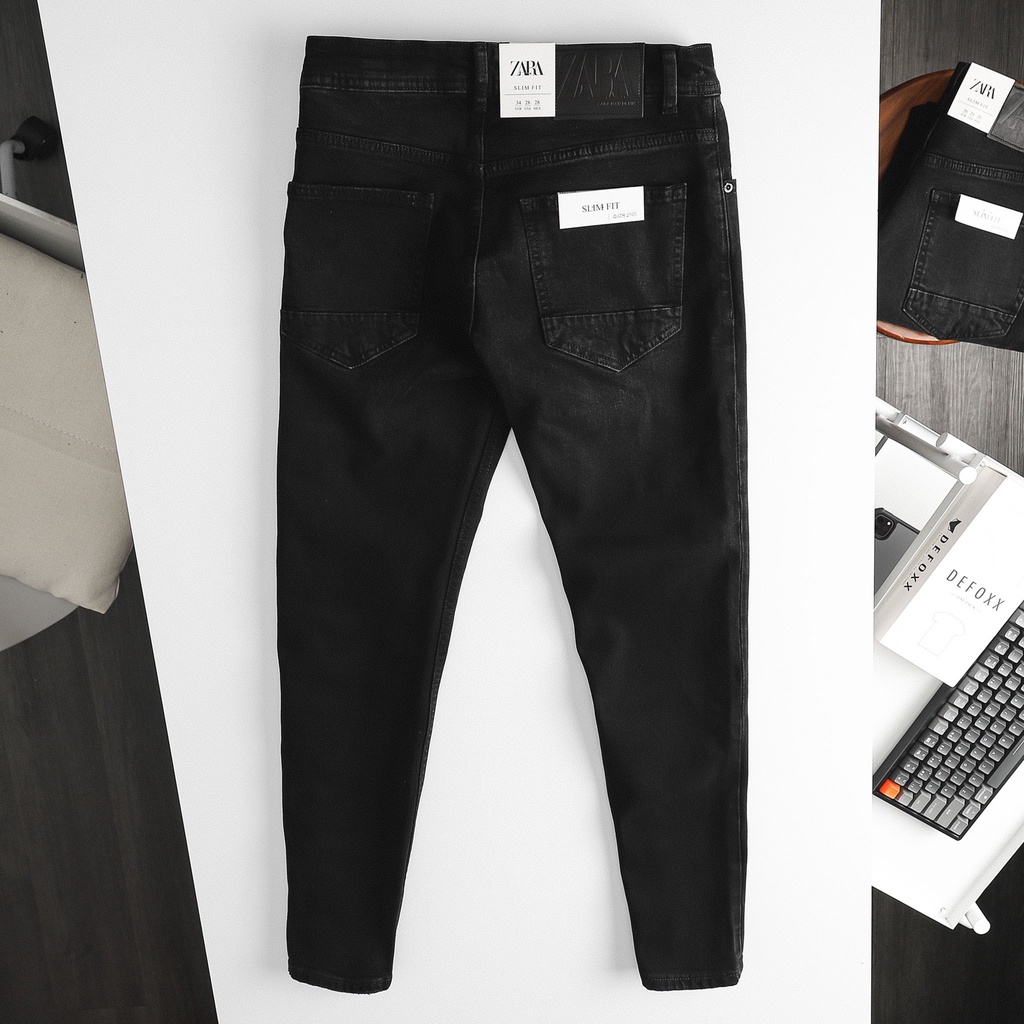 Quần Jean dài nam ZR xám đen cào sước,Form Slimfit,chất vải co dãn,ống quần 15-18cm,hàng VNXK - 2105