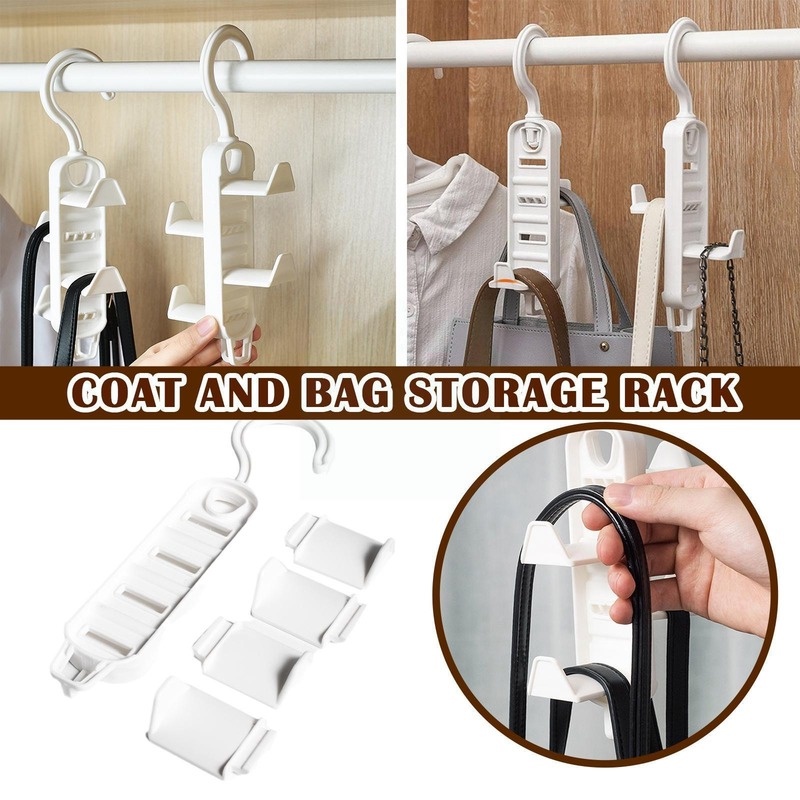 Móc Treo Túi Xách Bằng Nhựa PP Nhiều Tầng Sáng Tạo Đa Năng