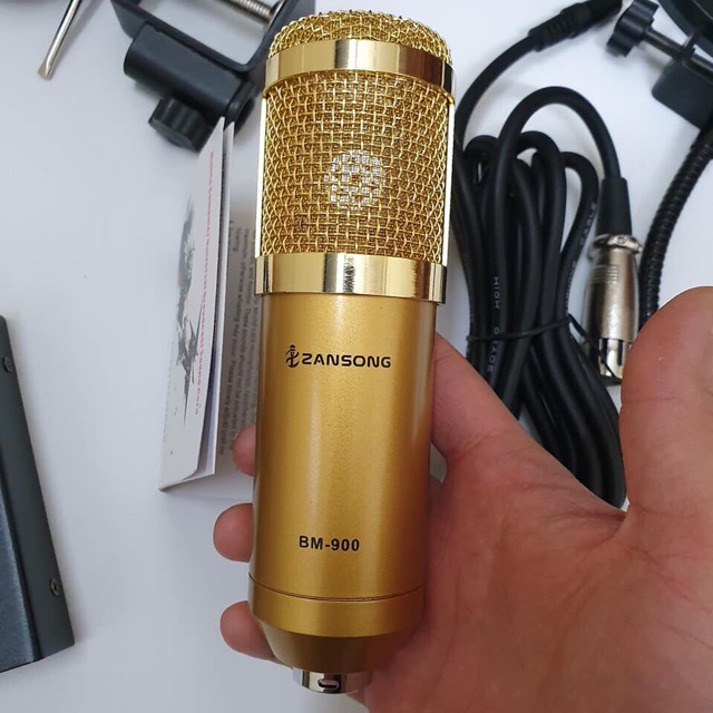 Combo mic hát livestream thu âm karaoke online micro BM800 card v8 bluetooth tặng tai nghe 450