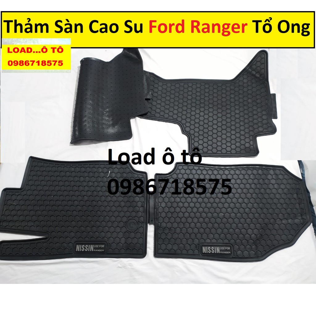 Thảm Sàn Cao Su Đúc Ford Ranger 2022-2016 Mẫu Mới Bằng Sau Liền Cao Cấp