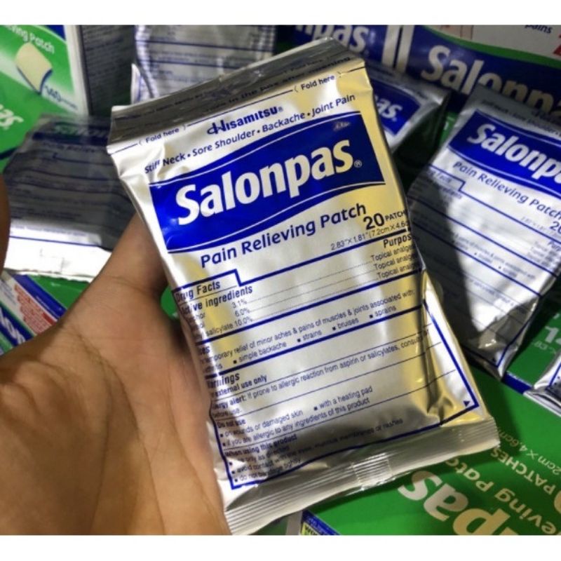 Cao dán Salonpas Mỹ - Hộp 140 miếng