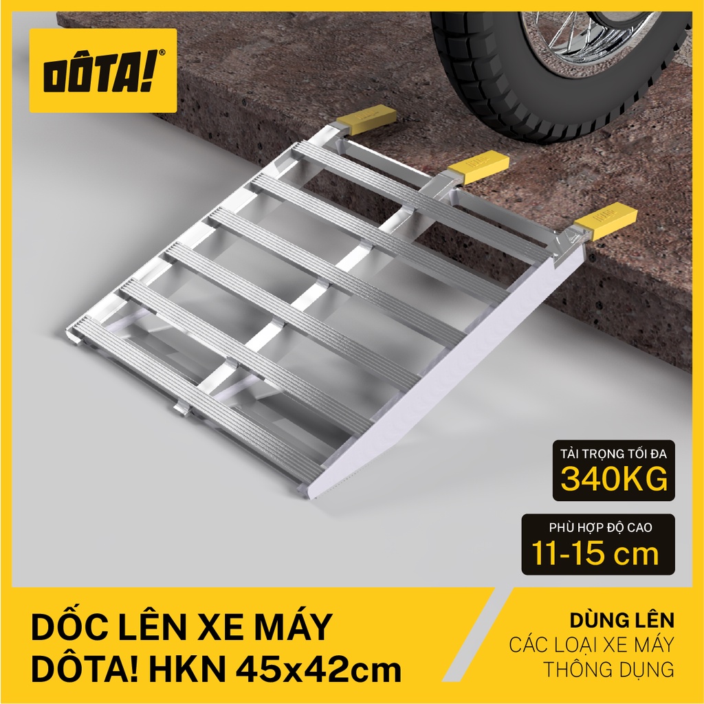 Dốc lên Xe Máy DÔTA! Hợp Kim Nhôm 45x42CM