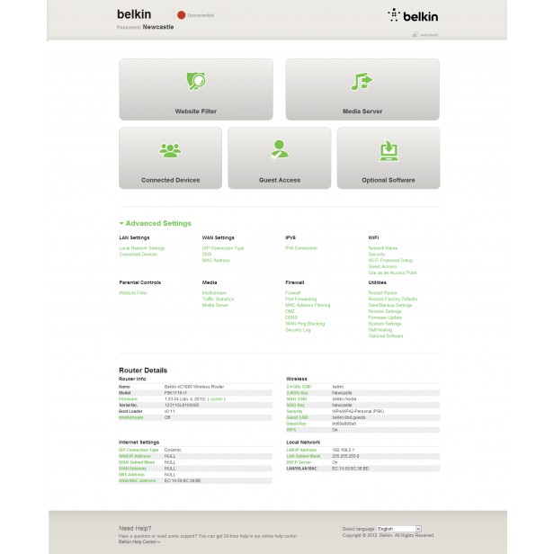 Bộ phát wifi Router wifi Belkin hàng mỹ chuẩn AC1800 gigabit lan 5 anten chịu tải cao cực kỳ ổn định | BigBuy360 - bigbuy360.vn