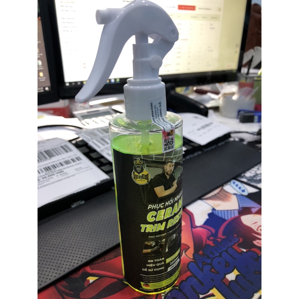 SPRAYKING CERAMIC TRIM DUNG DỊCH PHỤC HỒI NHỰA ĐEN, BÁO VỆ CAO SU, BẢO DƯỠNG LỐP