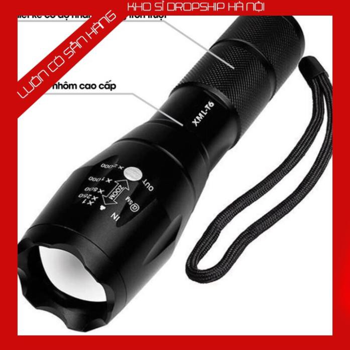 Đèn pin siêu sáng bóng led xml t6 police bin mini cầm tay chống nước tự vệ chuyên dụng   -KSHN