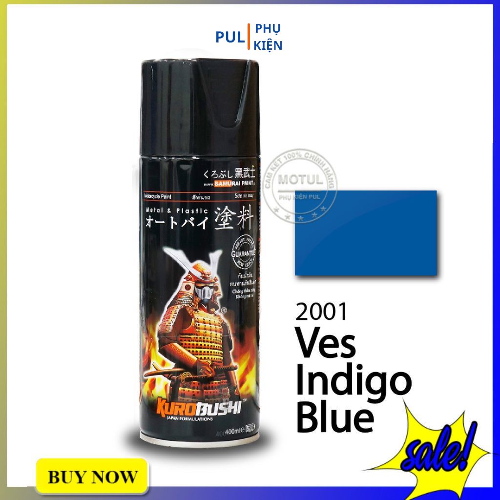 Sơn samurai màu xanh chàm 2001 làm đẹp xe bám tốt chống gỉ sét hàng chính hãng