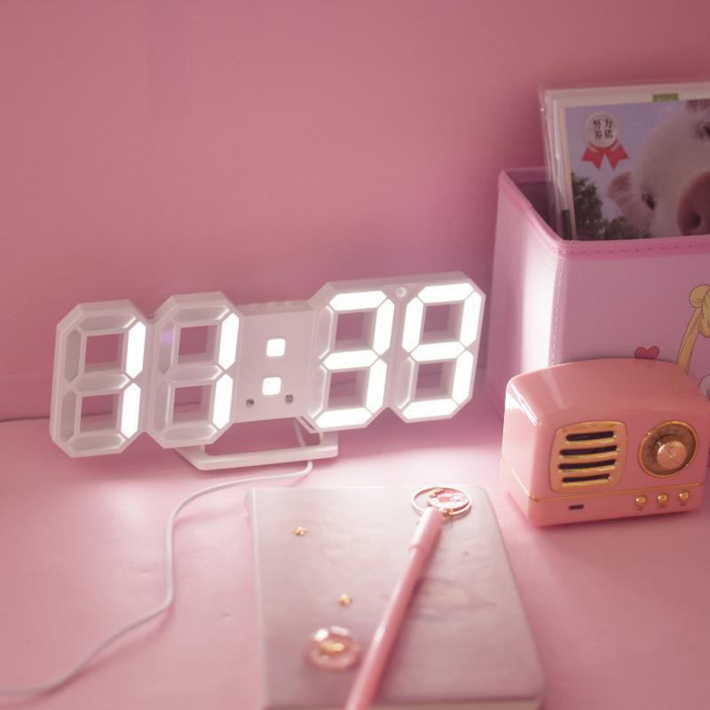 Đồng hồ led 3D để bàn, treo tường