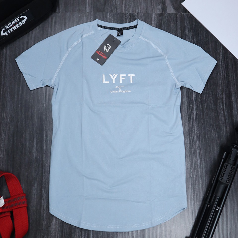 Áo ngắn tay tập gym nam LYFT chất cotton 100% co dãn 4 chiều