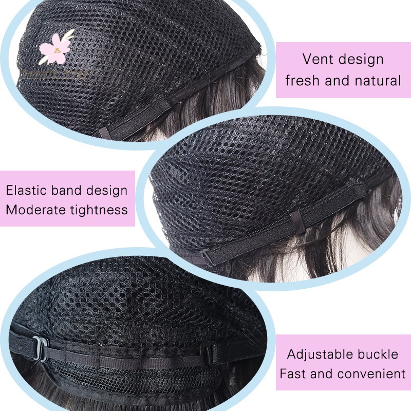 Bộ Tóc Giả Ngắn Bằng Sợi Mullet Thời Trang Dành Cho Nam Và Nữ