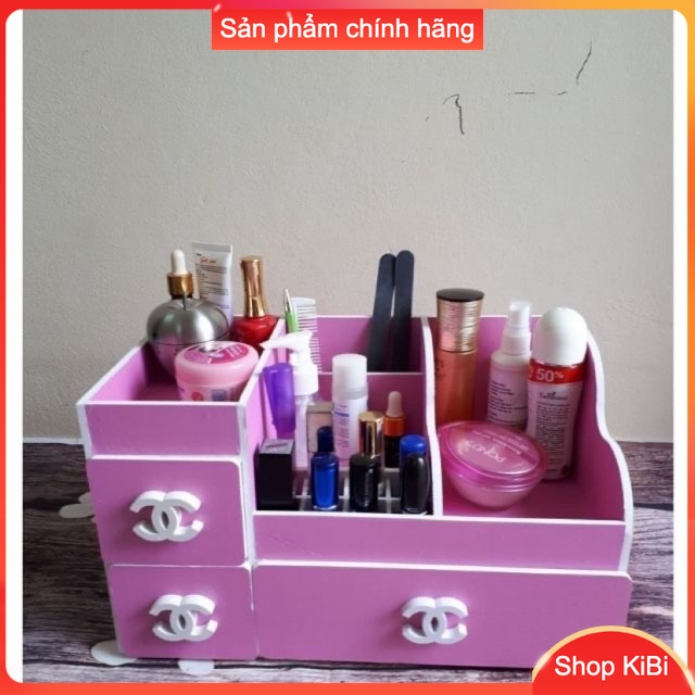 Kệ mỹ phẩm max 35cm size lớn màu hồng