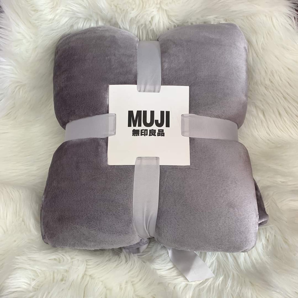 Chăn Muji Lông Tuyết Hàng Xuất Khẩu, Lông Mềm, Mịn, Không Hề Bị Rụng, Chăn Lông Tuyết Kích Thước 2x2.3M Siêu Rộng