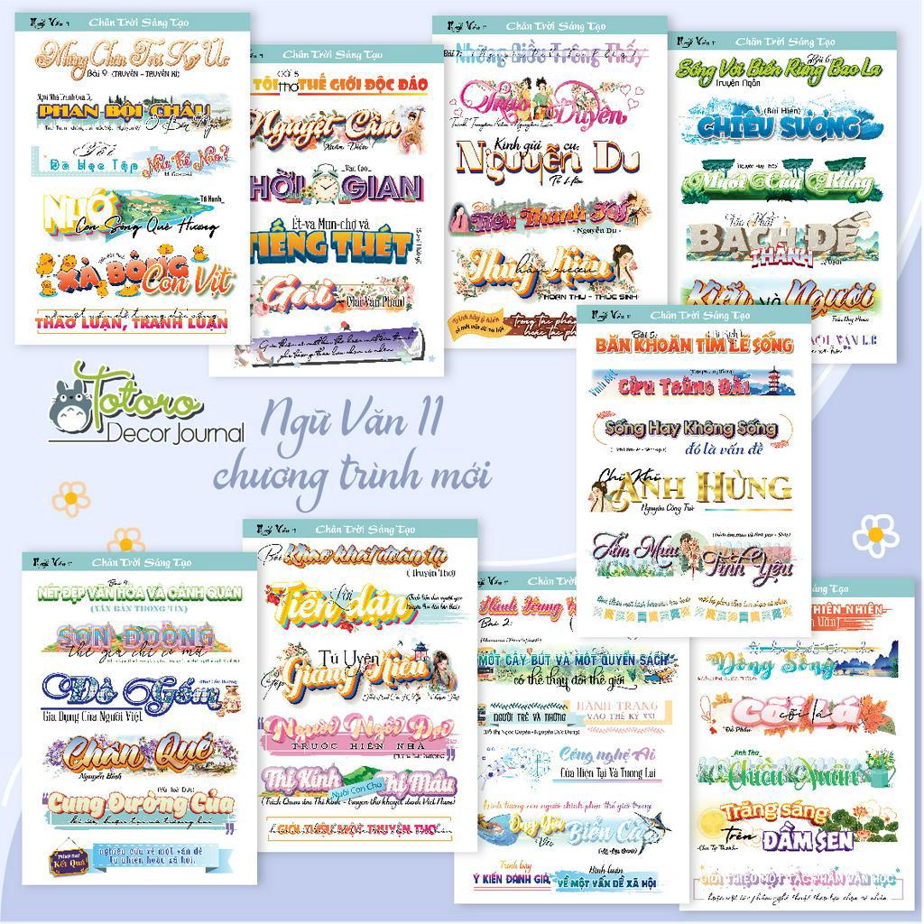 Văn 11 Chân trời sáng tạo, sét 9 tấm tiêu đề