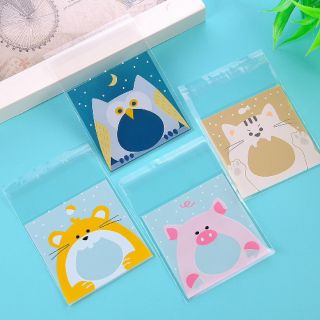Set 10 túi nhựa hoạt hình 7x7cm