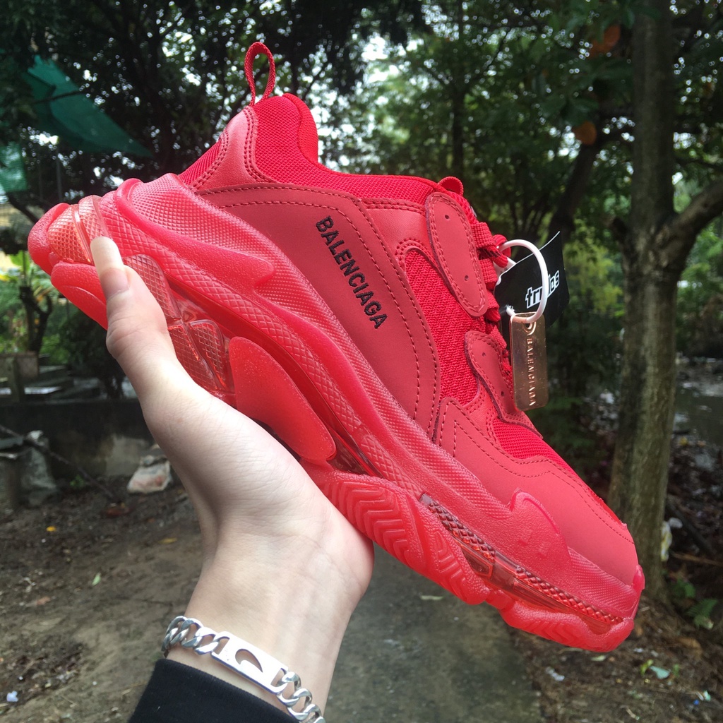 Giày sneaker BA LEN đế khí màu đỏ