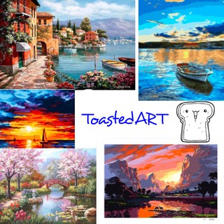 [20 MẪU][PART2]TRANH TÔ MÀU THEO SỐ - TỔNG HỢP TRANH PHONG CẢNH - KT 40*50cm - ToastedART