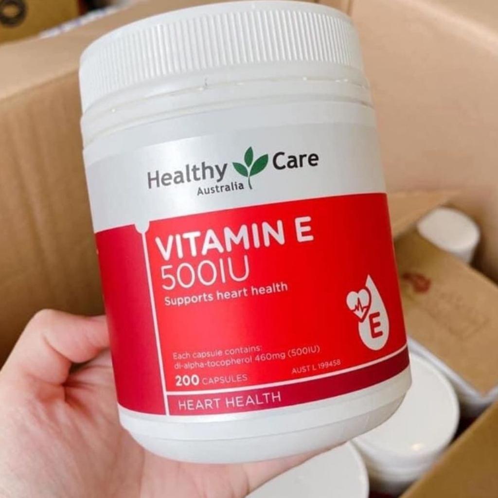 Viên uống bổ sung Vitamin E Healthy Care 500iu Úc Hộp 200 viên của Úc - leebangkok