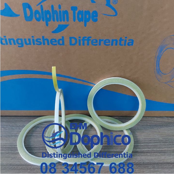 Băng dính 2 mặt vàng thêu bản rộng 5mm – Dùng trong công tác VPP, dán hồ sơ, bao thư, bưu thiếp, hộp quà tặng..