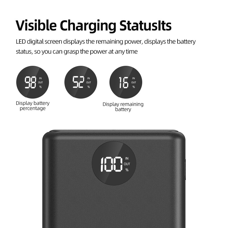 Sạc dự phòng Awei P117K 10000mAh hai cổng USB PD20W màn hình LED kỹ thuật số chất lượng cao