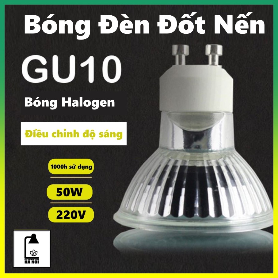 Bóng đèn Halogen GU10 35W, 50W - Sử dụng cho đèn đốt nến thơm - Phụ kiện nến Yankee, Bath and body works