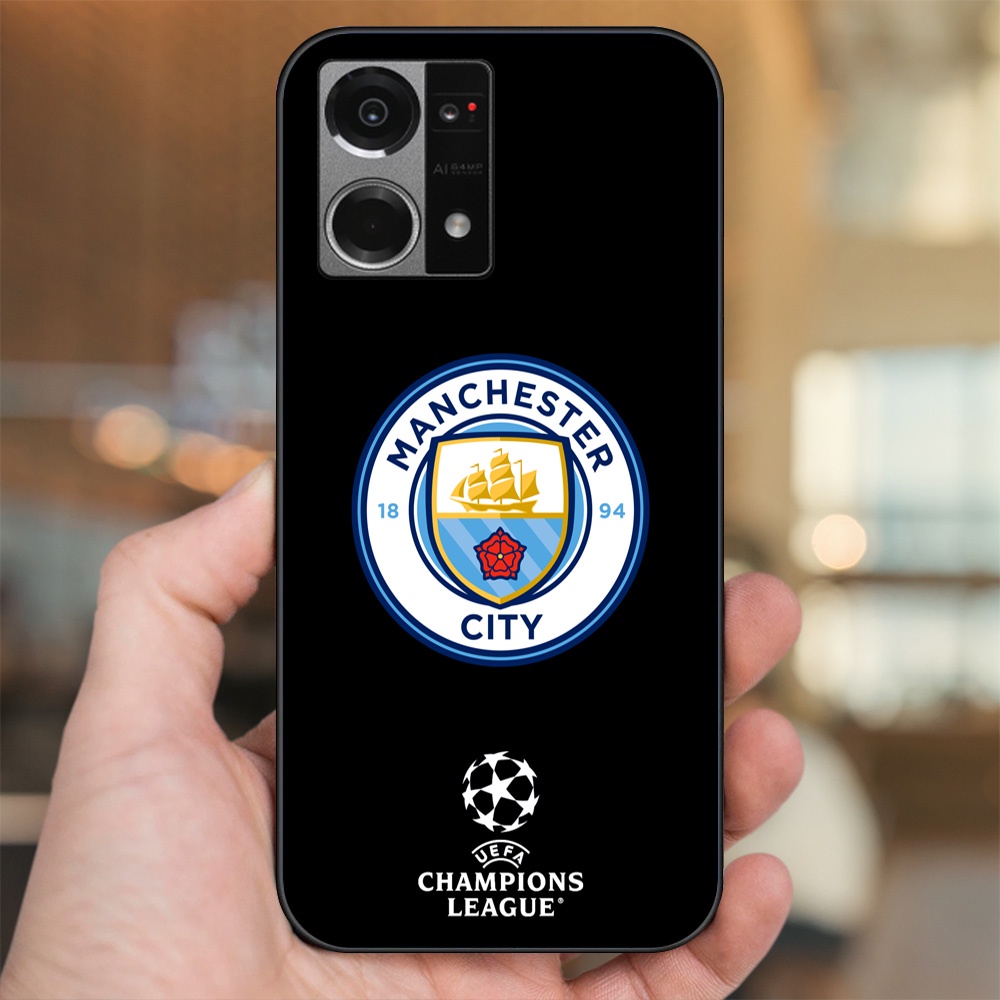 Ốp lưng Oppo Reno 7 4G viền đen in hình Manchester City MC