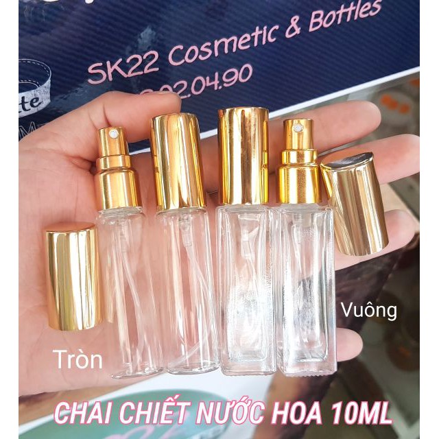 Set 50 CHAI CHIẾT NƯỚC HOA 10ML VUÔNG/TRÒN