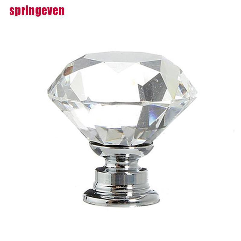 Set 10 Tay Nắm Cửa Kính / Ngăn Kéo Tủ Hình Viên Kim Cương Pha Lê