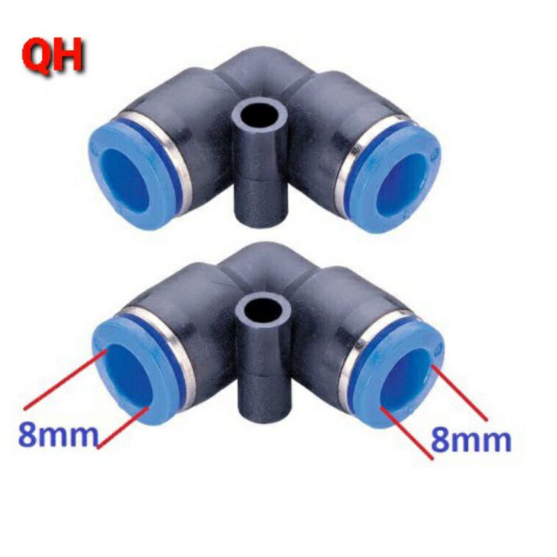 cút nối vuông góc cho ống 8mm dây phun sương - Cút nối nhanh dây phun sương
