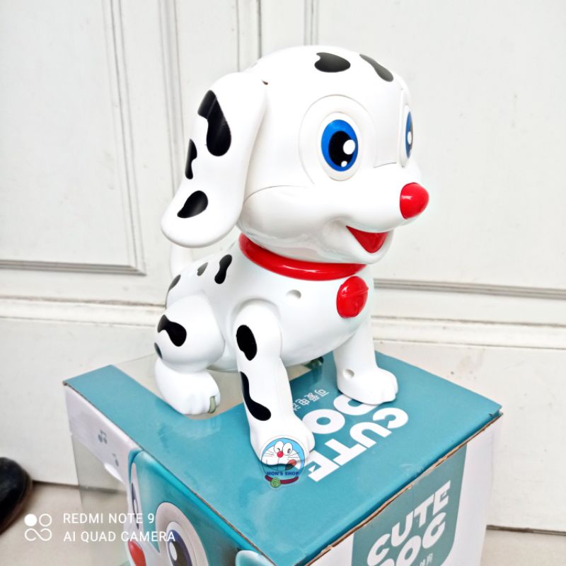 Đồ chơi chú chó dễ thương cute dog biết hát, vẫy đuôi dùng pin có âm thanh và ánh sáng