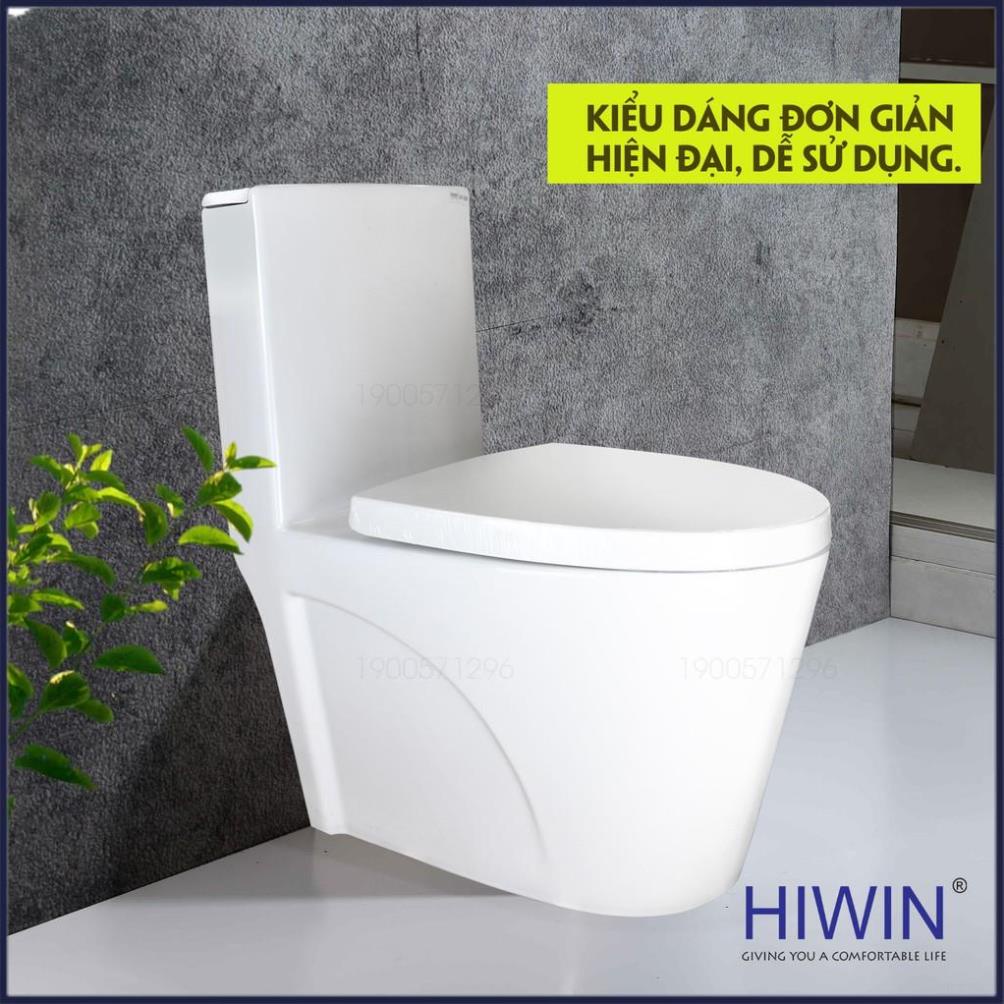 Bồn cầu sứ nguyên khối tráng men chống bám bẩn cao cấp HIWIN MT-2060