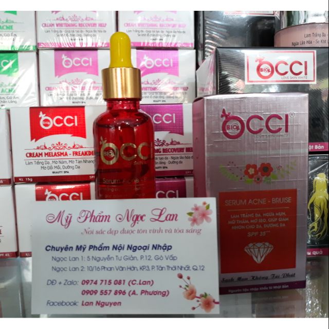 Serum trắng da ngừa mụn giảm thâm mờ sẹo giúp giảm nhờn OCCI net 30ml