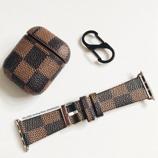Combo Case Tai Nghe và Dây iWatch Louis Vuitton