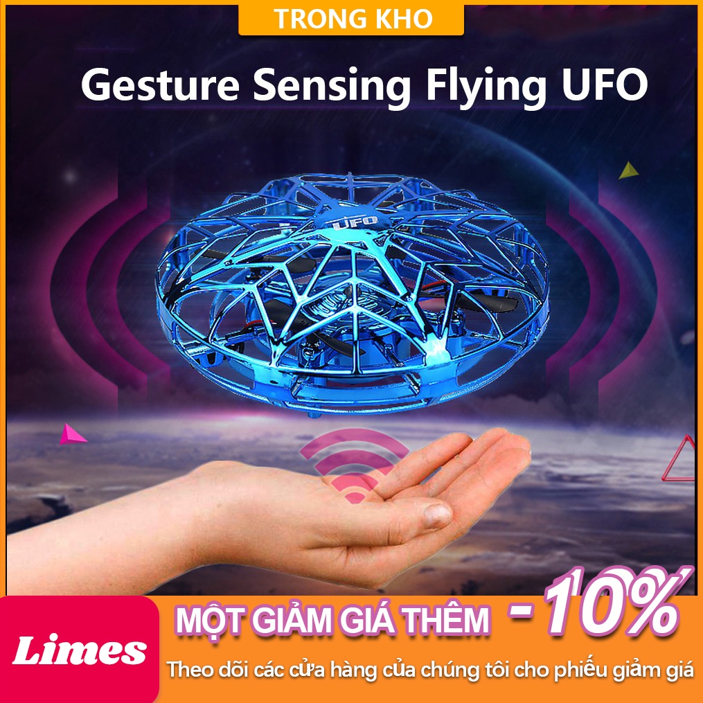 Bộ Drone Hình Ufo Điều Khiển Từ Xa Có Đèn Led