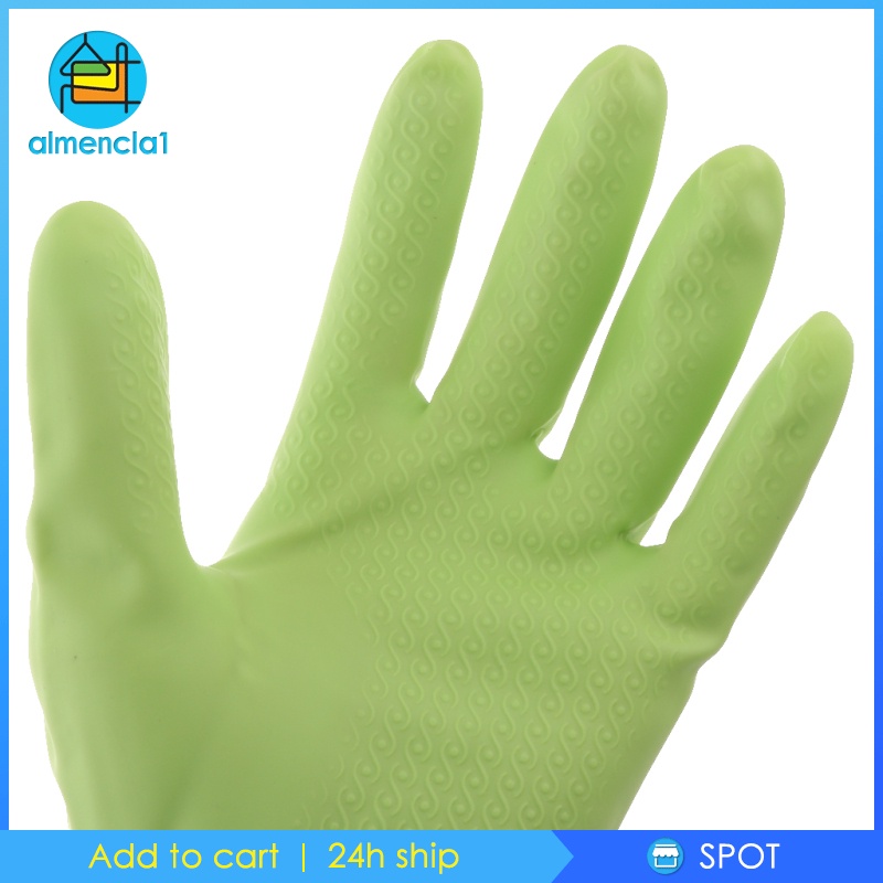 [ALMENCLA1]Rubber Gloves Kitchen Cleaning Gloves Waterproof Dishwashing