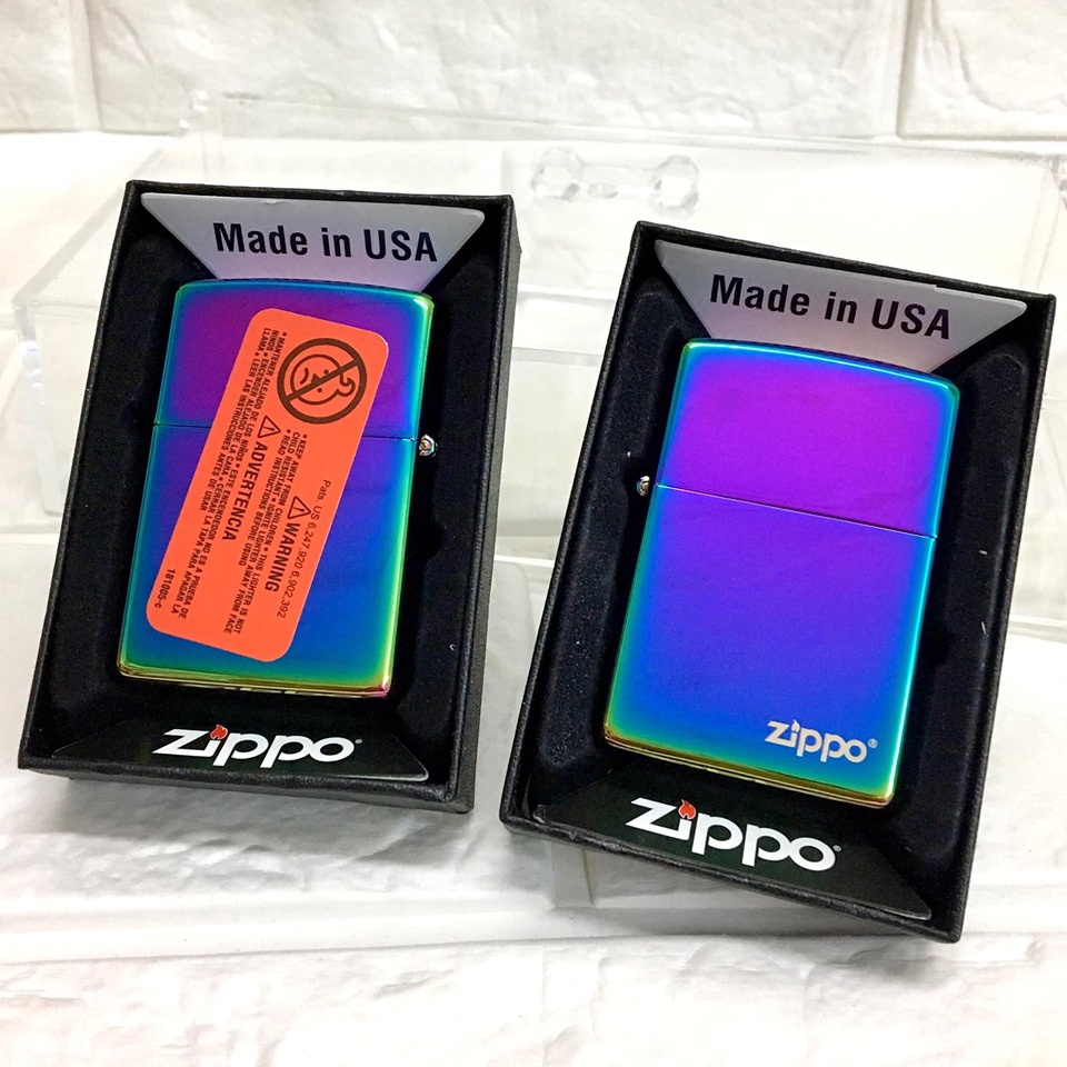 Vỏ Zippo  USA (Mỹ) Có Tem Đỏ 7 Màu Sang Trọng