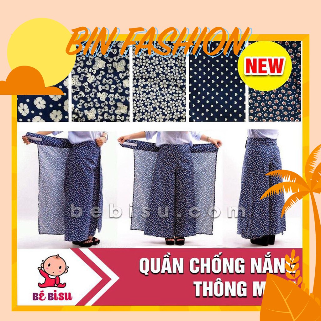 Váy Chống Nắng🔥FREE SHIP🔥Váy Chống Nắng Thông Minh Dạng Quần Chống Lại Tia UV Cực Mạnh - Chất Liệu Vải Thô Mềm Mại