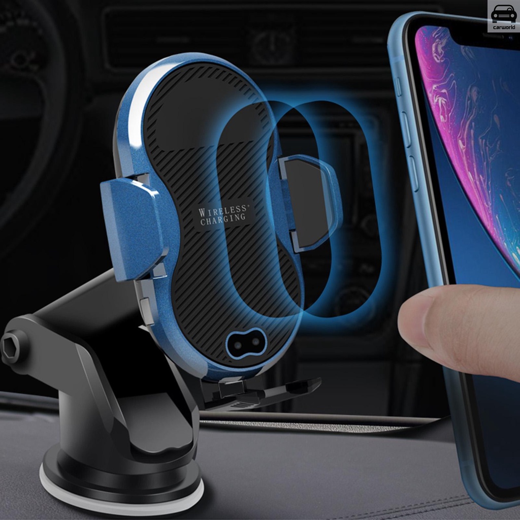 Gentl 10W Wireless Charger Car Infrared Sensing Automatic Retractable Clip Fast Charging Compatible for iPhone 12Pro Max /12/SE/11 Pro Max/11/XS Max/XS/XR/X/8/8Plus