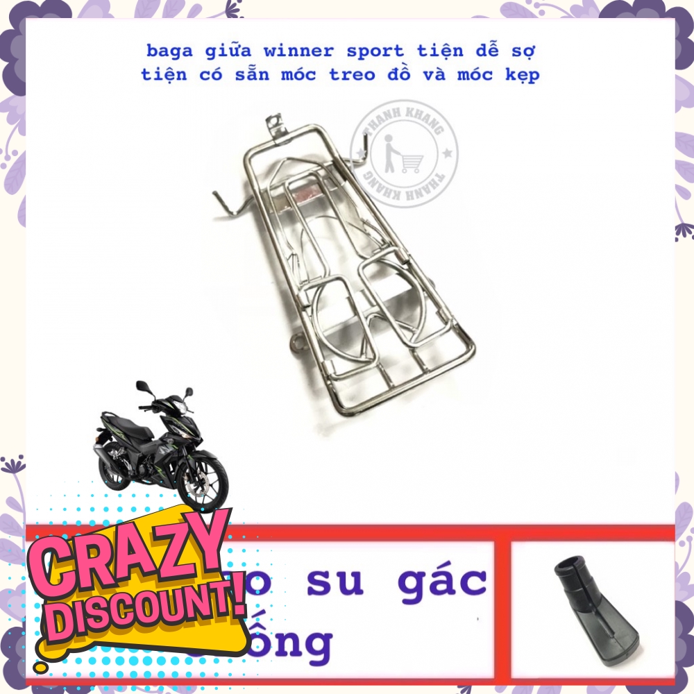 Baga giữa WINNER Sport màu trắng thanh khang tặng cao su gác chống 006001175  006000597