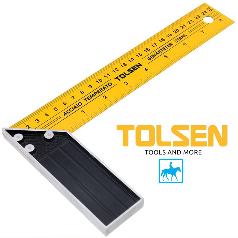 TOLSEN Thước Ke Thước Đo Góc Vuông 250mm 10inch 35080