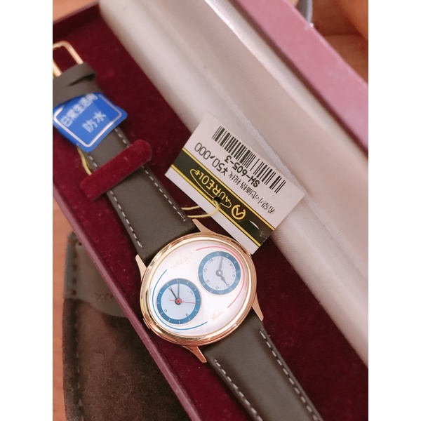 Sét 2 món giày da thật kèm đồng hồ Nhật