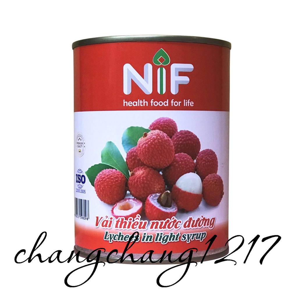 Vải Thiều Ngâm Đóng Lon Nif Lon 560gr