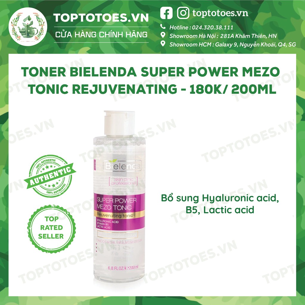 Toner & Kem dưỡng Bielenda Rejuvenating Mezo Skin Clinic dưỡng ẩm sâu, phục hồi & trẻ hoá da