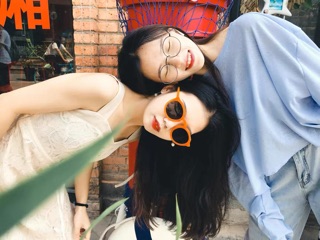 Mắt kính vintage retro Hàn Quốc