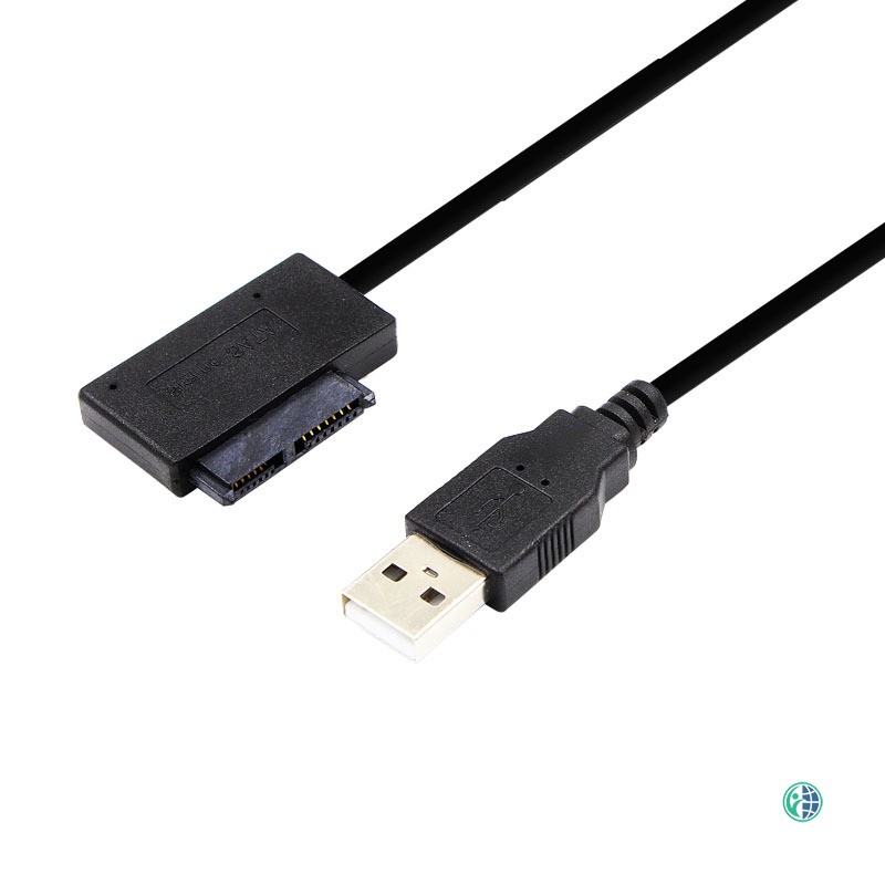 Ready Stock 7+6 13Pin Slim SATA to USB CD DVD Rom Optical Drive Cable Adapter Converter @vn