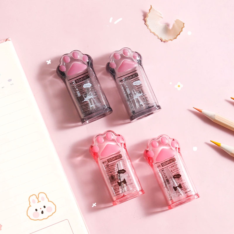 Cat Paw Mini Pencil Sharpener Máy mài bút chì dễ thương cho học sinh Quà tặng văn phòng phẩm sáng tạo