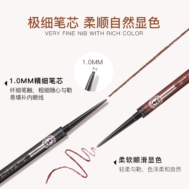 2in1 Sivanna Colors Long Wear Gel Eyeliner Pen siêu lì 24h không lem không trôi