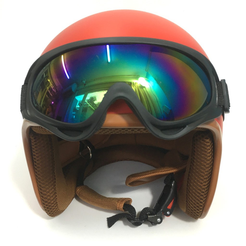 Mũ bảo hiểm ba phần tư NTMAX kèm kính UV400 nhiều màu