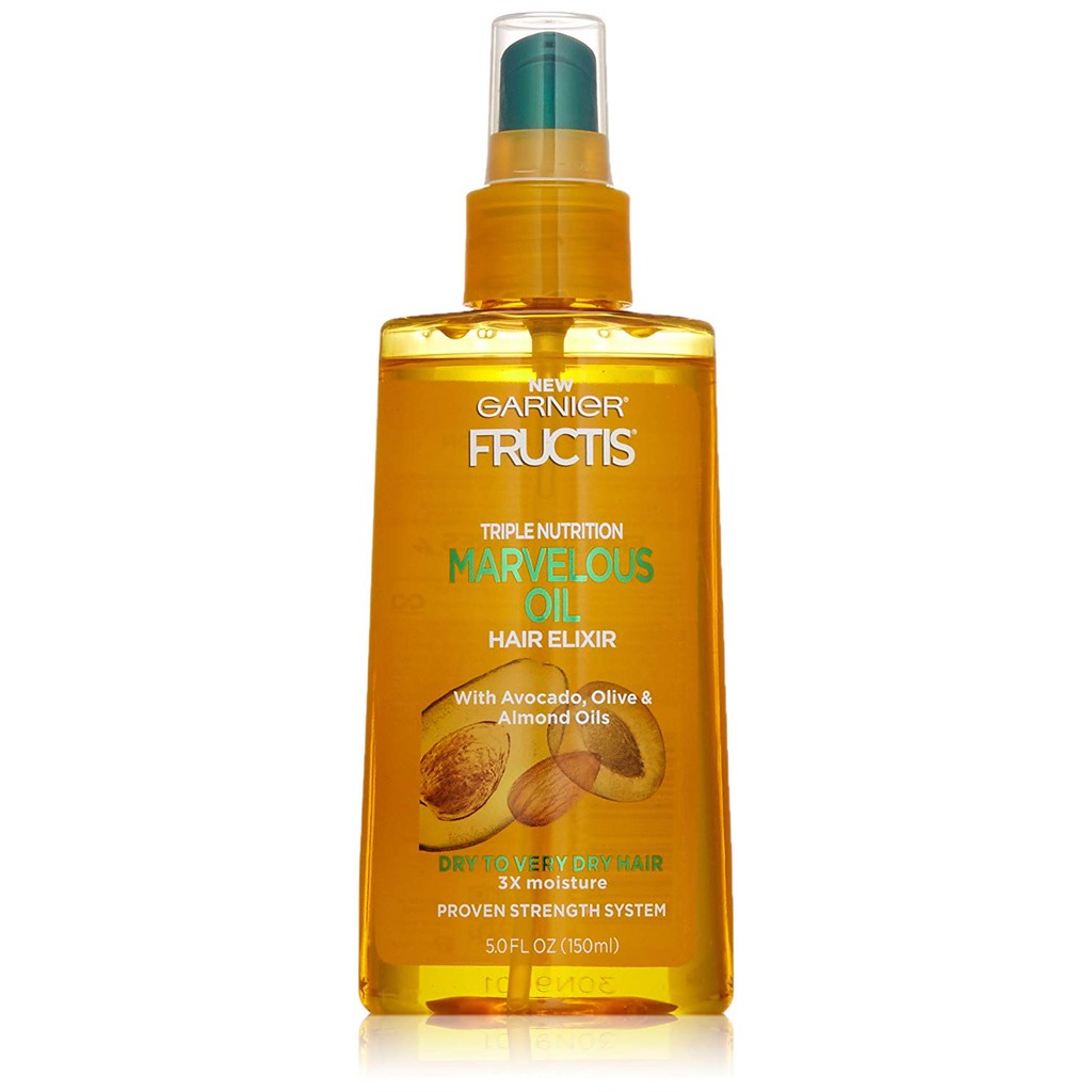 Dầu dưỡng tóc khô Garnier Hair Care Fructis Triple Nutrition Marvelous Oil Hair Elixir 150ml (Mỹ)